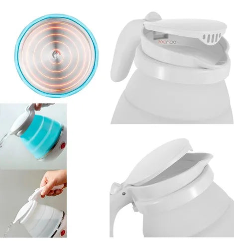 Tetera hervidora de agua, eléctrica y plegable
