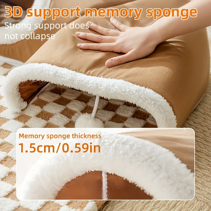 Cama túnel cómoda para gatos con diseño para jugar y dormi.