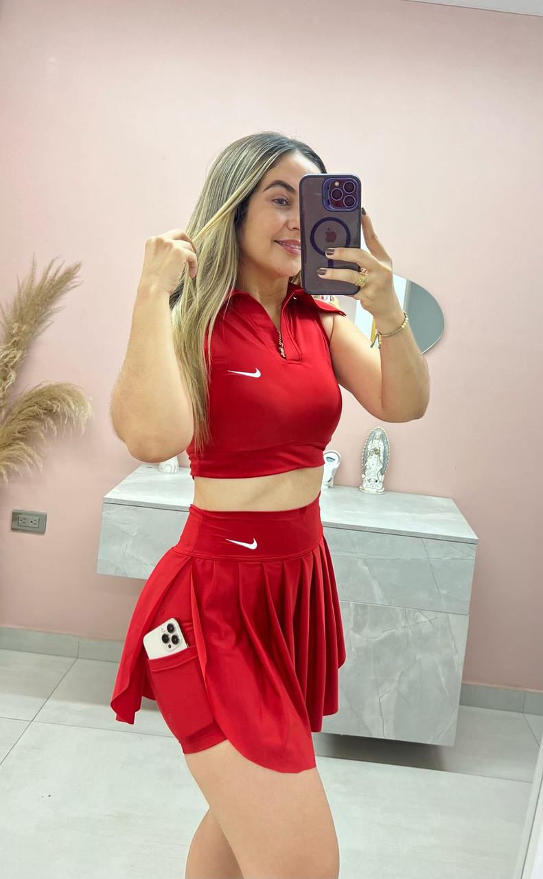 Conjunto Falda Short Bolsillo