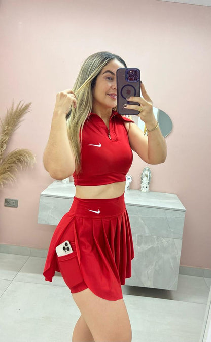 Conjunto Falda Short Bolsillo